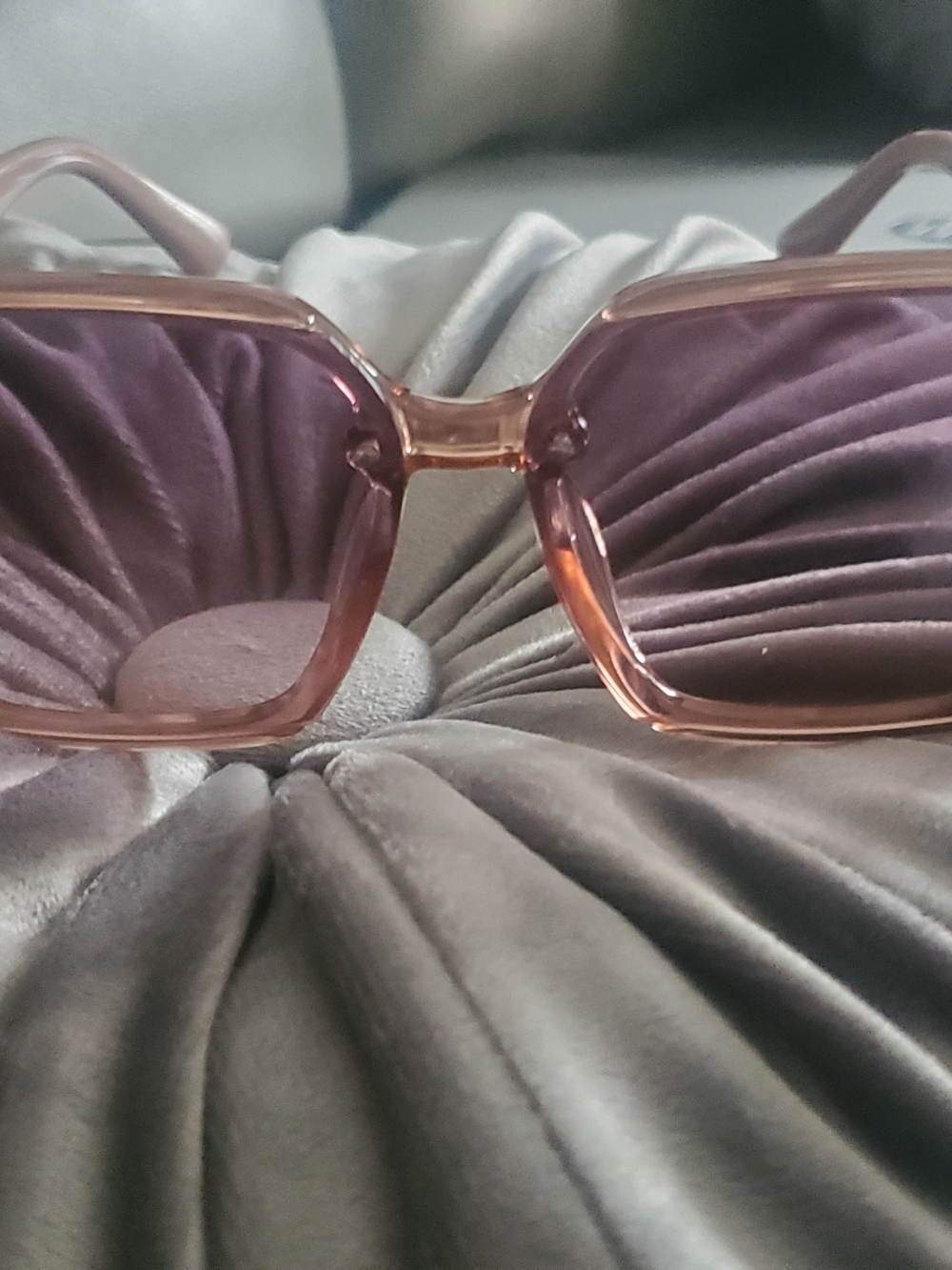 Pink Logo Accent Sunglasses - Feminine Designer Style - Picture 6 of 8